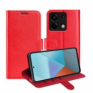 Xiaomi Redmi Note 13 Pro 5G Hoesje, MobyDefend Wallet Book Case (Sluiting Achterkant), Rood