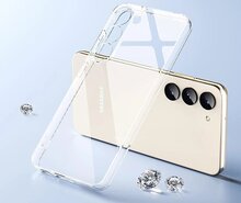 Samsung Galaxy S24 Plus (S24+) Hoesje, MobyDefend Transparante TPU Gelcase, Volledig Doorzichtig
