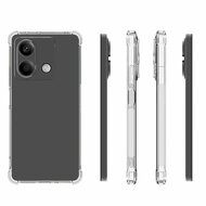 Xiaomi Redmi Note 13 5G Hoesje, MobyDefend Transparante Shockproof TPU Gelcase, Verstevigde Hoeken, Volledig Doorzichtig