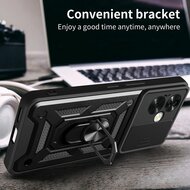 Oppo A79 / OnePlus Nord N30 SE Hoesje - MobyDefend Pantsercase Met Draaibare Ring - Ros&eacute;