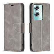 Oppo A79 / OnePlus Nord N30 SE Hoesje - MobyDefend Wallet Book Case Met Koord - Grijs