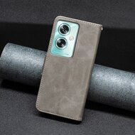 Oppo A79 / OnePlus Nord N30 SE Hoesje - MobyDefend Wallet Book Case Met Koord - Grijs