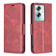 Oppo A79 / OnePlus Nord N30 SE Hoesje, MobyDefend Wallet Book Case Met Koord, Rood