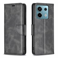 Xiaomi Redmi Note 13 Pro 4G Hoesje - MobyDefend Wallet Book Case Met Koord - Zwart