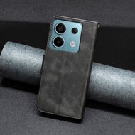 Xiaomi Redmi Note 13 Pro 4G Hoesje - MobyDefend Wallet Book Case Met Koord - Zwart
