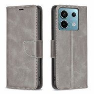 Xiaomi Redmi Note 13 Pro 4G Hoesje - MobyDefend Wallet Book Case Met Koord - Grijs