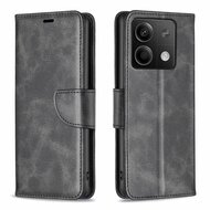 Xiaomi Redmi Note 13 5G Hoesje - MobyDefend Wallet Book Case Met Koord - Zwart