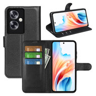 Oppo A79 / OnePlus Nord N30 SE Hoesje, MobyDefend Kunstleren Wallet Book Case (Sluiting Voorkant), Zwart