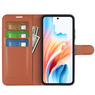 Oppo A79 / OnePlus Nord N30 SE Hoesje, MobyDefend Kunstleren Wallet Book Case (Sluiting Voorkant), Bruin