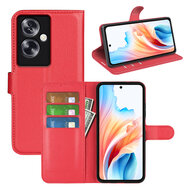 Oppo A79 / OnePlus Nord N30 SE Hoesje, MobyDefend Kunstleren Wallet Book Case (Sluiting Voorkant), Rood