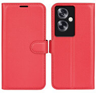 Oppo A79 / OnePlus Nord N30 SE Hoesje, MobyDefend Kunstleren Wallet Book Case (Sluiting Voorkant), Rood