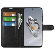 OnePlus 12 Hoesje, MobyDefend Kunstleren Wallet Book Case (Sluiting Voorkant), Zwart