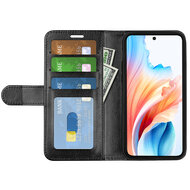 Oppo A79 / OnePlus Nord N30 SE Hoesje, MobyDefend Wallet Book Case (Sluiting Achterkant), Zwart