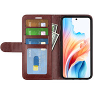 Oppo A79 / OnePlus Nord N30 SE Hoesje, MobyDefend Wallet Book Case (Sluiting Achterkant), Bruin