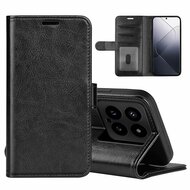 Xiaomi 14 Hoesje, MobyDefend Wallet Book Case (Sluiting Achterkant), Zwart