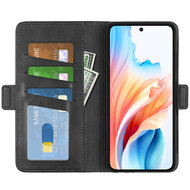 Oppo A79 / OnePlus Nord N30 SE Hoesje, MobyDefend Luxe Wallet Book Case (Sluiting Zijkant), Zwart