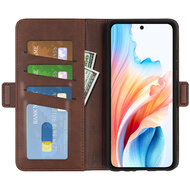 Oppo A79 / OnePlus Nord N30 SE Hoesje, MobyDefend Luxe Wallet Book Case (Sluiting Zijkant), Bruin