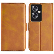 Oppo A79 / OnePlus Nord N30 SE Hoesje, MobyDefend Luxe Wallet Book Case (Sluiting Zijkant), Lichtbruin