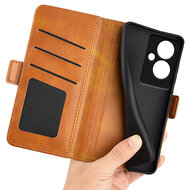 Oppo A79 / OnePlus Nord N30 SE Hoesje - MobyDefend Luxe Wallet Book Case (Sluiting Zijkant) - Lichtbruin