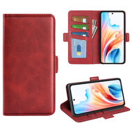 OnePlus 12 Hoesje, MobyDefend Luxe Wallet Book Case (Sluiting Zijkant), Rood