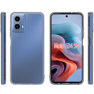 Motorola Moto G34 Hoesje - MobyDefend Transparante TPU Backcover - Volledig Doorzichtig