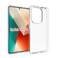 Xiaomi Redmi Note 13 Pro 4G Hoesje, MobyDefend Transparante TPU Gelcase, Volledig Doorzichtig