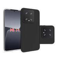 Xiaomi 14 Hoesje, MobyDefend  TPU Gelcase, Mat Zwart