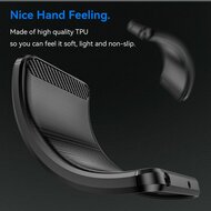 Xiaomi 14 Ultra Hoesje - MobyDefend TPU Backcover - Geborstelde Metaal &amp; Carbon-Look - Zwart