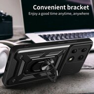 Xiaomi Redmi Note 13 Pro 4G Hoesje - MobyDefend Pantsercase Met Draaibare Ring - Ros&eacute;