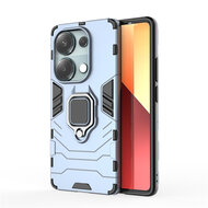 Xiaomi Redmi Note 13 Pro 4G Hoesje - MobyDefend Dubbelgelaagde Pantsercase Met Standaard - Blauw