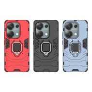 Xiaomi Redmi Note 13 Pro 4G Hoesje - MobyDefend Dubbelgelaagde Pantsercase Met Standaard - Zwart