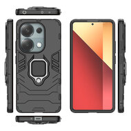 Xiaomi Redmi Note 13 Pro 4G Hoesje - MobyDefend Dubbelgelaagde Pantsercase Met Standaard - Zwart