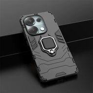 Xiaomi Redmi Note 13 Pro 4G Hoesje - MobyDefend Dubbelgelaagde Pantsercase Met Standaard - Zwart