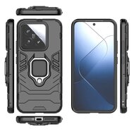 Xiaomi 14 Hoesje - MobyDefend Dubbelgelaagde Pantsercase Met Standaard - Rood