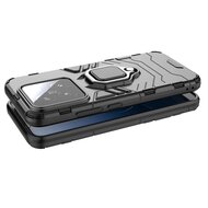 Xiaomi 14 Hoesje - MobyDefend Dubbelgelaagde Pantsercase Met Standaard - Blauw