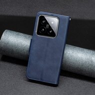 Xiaomi 14 Hoesje - MobyDefend Wallet Book Case Met Koord - Blauw