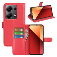 Xiaomi Redmi Note 13 Pro 4G Hoesje, MobyDefend Kunstleren Wallet Book Case (Sluiting Voorkant), Rood