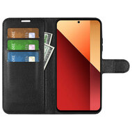 Xiaomi Redmi Note 13 Pro 4G Hoesje, MobyDefend Kunstleren Wallet Book Case (Sluiting Voorkant), Zwart