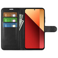 Xiaomi Redmi Note 13 Pro 4G Hoesje - MobyDefend Kunstleren Wallet Book Case (Sluiting Voorkant) - Zwart