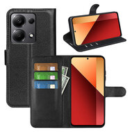 Xiaomi Redmi Note 13 Pro 4G Hoesje, MobyDefend Kunstleren Wallet Book Case (Sluiting Voorkant), Zwart