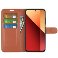 Xiaomi Redmi Note 13 Pro 4G Hoesje - MobyDefend Kunstleren Wallet Book Case (Sluiting Voorkant) - Bruin