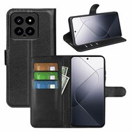 Xiaomi 14 Hoesje, MobyDefend Kunstleren Wallet Book Case (Sluiting Voorkant), Zwart