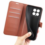 Xiaomi 14 Hoesje - MobyDefend Kunstleren Wallet Book Case (Sluiting Voorkant) - Bruin