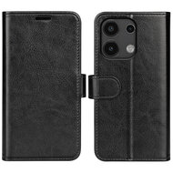 Xiaomi Redmi Note 13 4G Hoesje, MobyDefend Wallet Book Case (Sluiting Achterkant), Zwart
