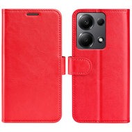 Xiaomi Redmi Note 13 Pro 4G Hoesje, MobyDefend Wallet Book Case (Sluiting Achterkant), Rood