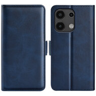 Xiaomi Redmi Note 13 4G Hoesje, MobyDefend Luxe Wallet Book Case (Sluiting Zijkant), Blauw