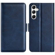 Samsung Galaxy A35 Hoesje, MobyDefend Luxe Wallet Book Case (Sluiting Zijkant), Blauw