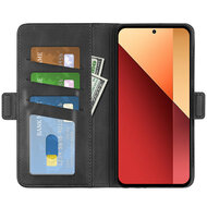 Xiaomi Redmi Note 13 Pro 4G Hoesje, MobyDefend Luxe Wallet Book Case (Sluiting Zijkant), Zwart