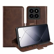 Xiaomi 14 Hoesje - MobyDefend Luxe Wallet Book Case (Sluiting Zijkant) - Bruin