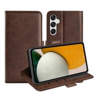 Samsung Galaxy A15 Hoesje, MobyDefend Luxe Wallet Book Case (Sluiting Zijkant), Bruin